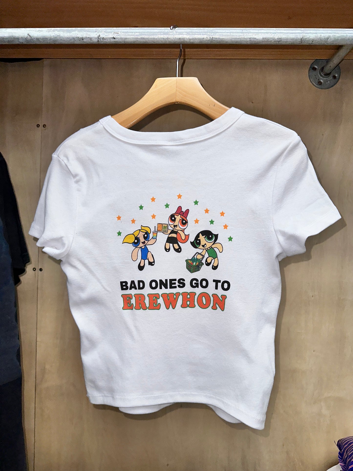 TRADER JOES VS EREWHON BABY TEE