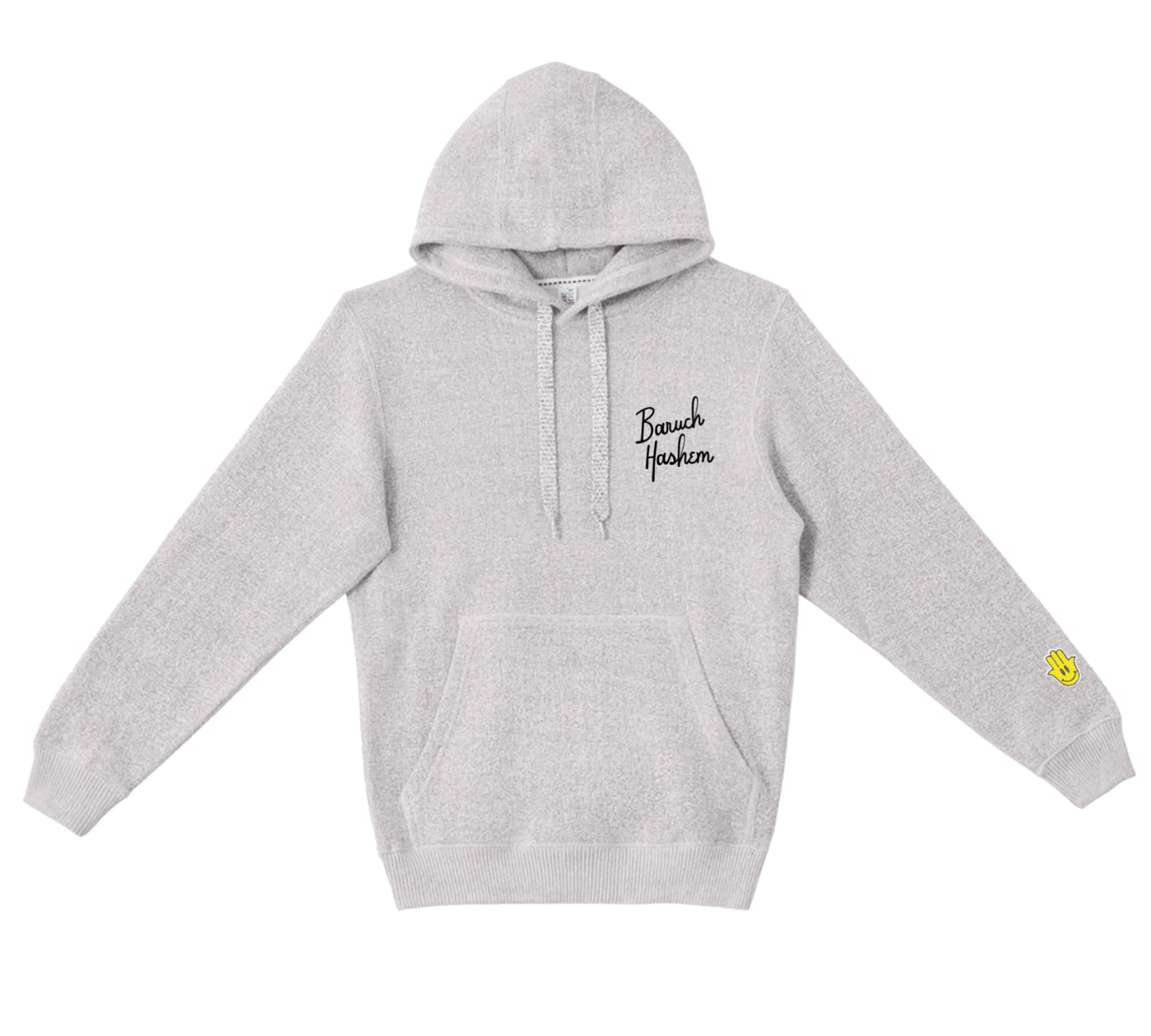 BARUCH HASHEM KNIT HOODIE - Hamsa Club