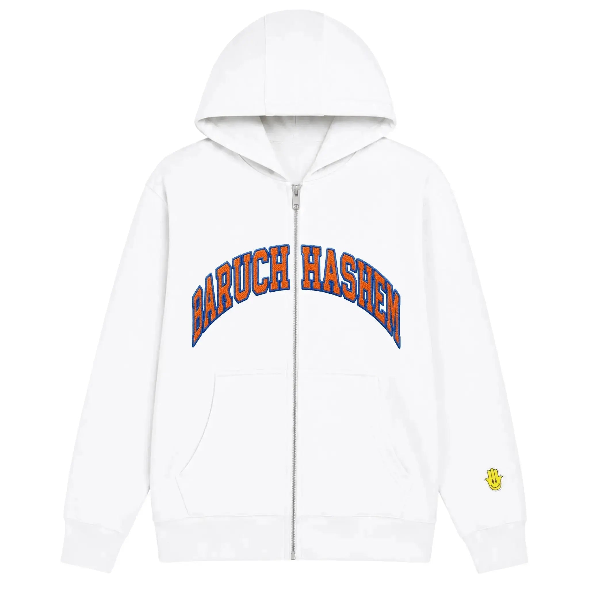 BARUCH HASHEM ZIP UP (KN*CKS) – Hamsa Club