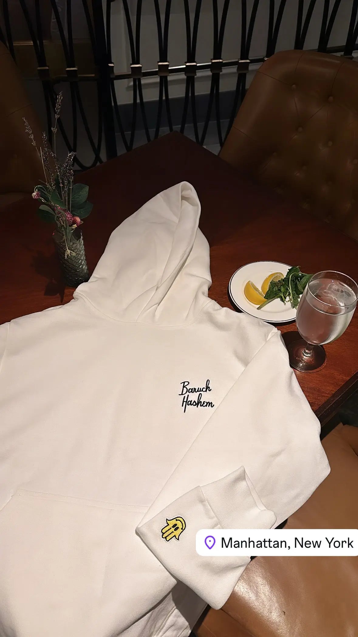 BH HOODIE (WHITE) - Hamsa Club