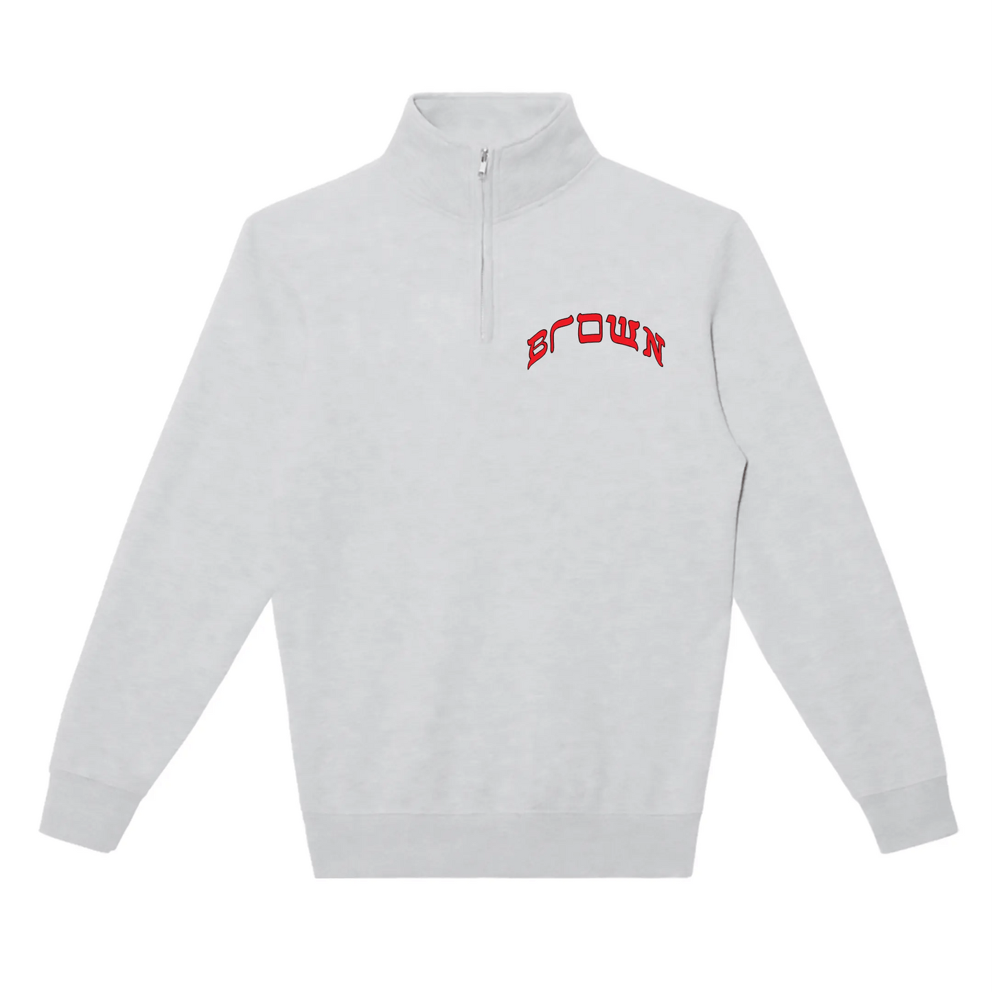 BROWN QUARTER ZIP - Hamsa Club