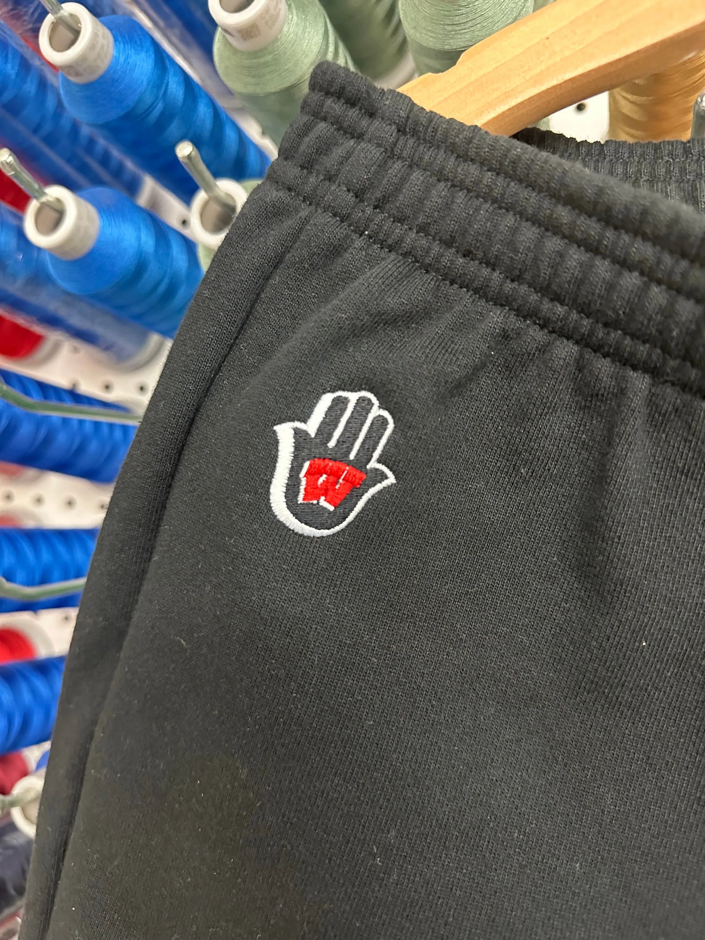 WISCONSIN BLACK SHORTS - Hamsa Club