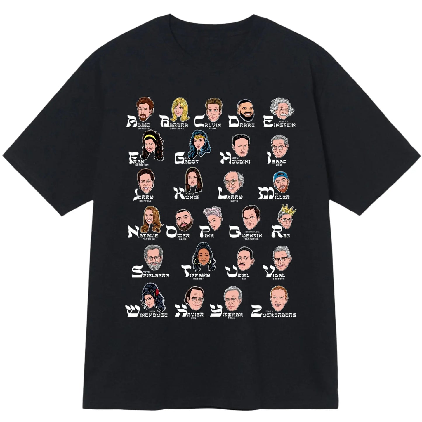 JEWISH ALPHABET TEE - Hamsa Club