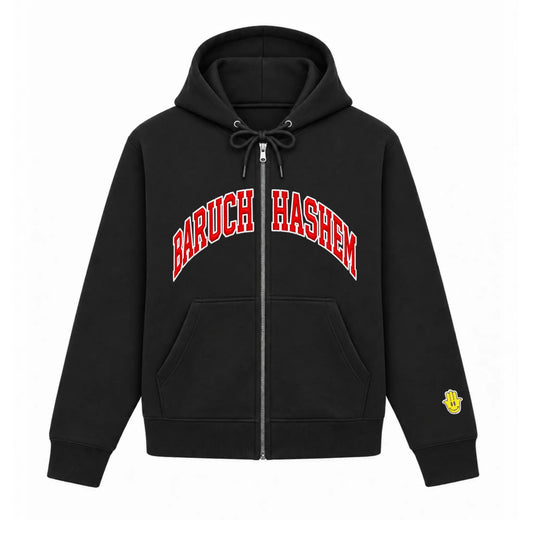 BARUCH HASHEM ZIP UP (INDIANA) Hamsa Club