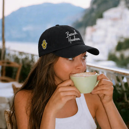 BARUCH HASHEM DAD HAT (BLACK) - Hamsa Club