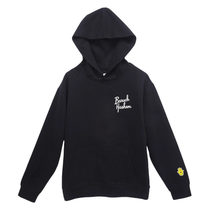 BARUCH HASHEM HOODIE (BLACK) - Hamsa Club