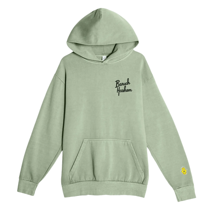 BARUCH HASHEM HOODIE (MATCHA) - Hamsa Club