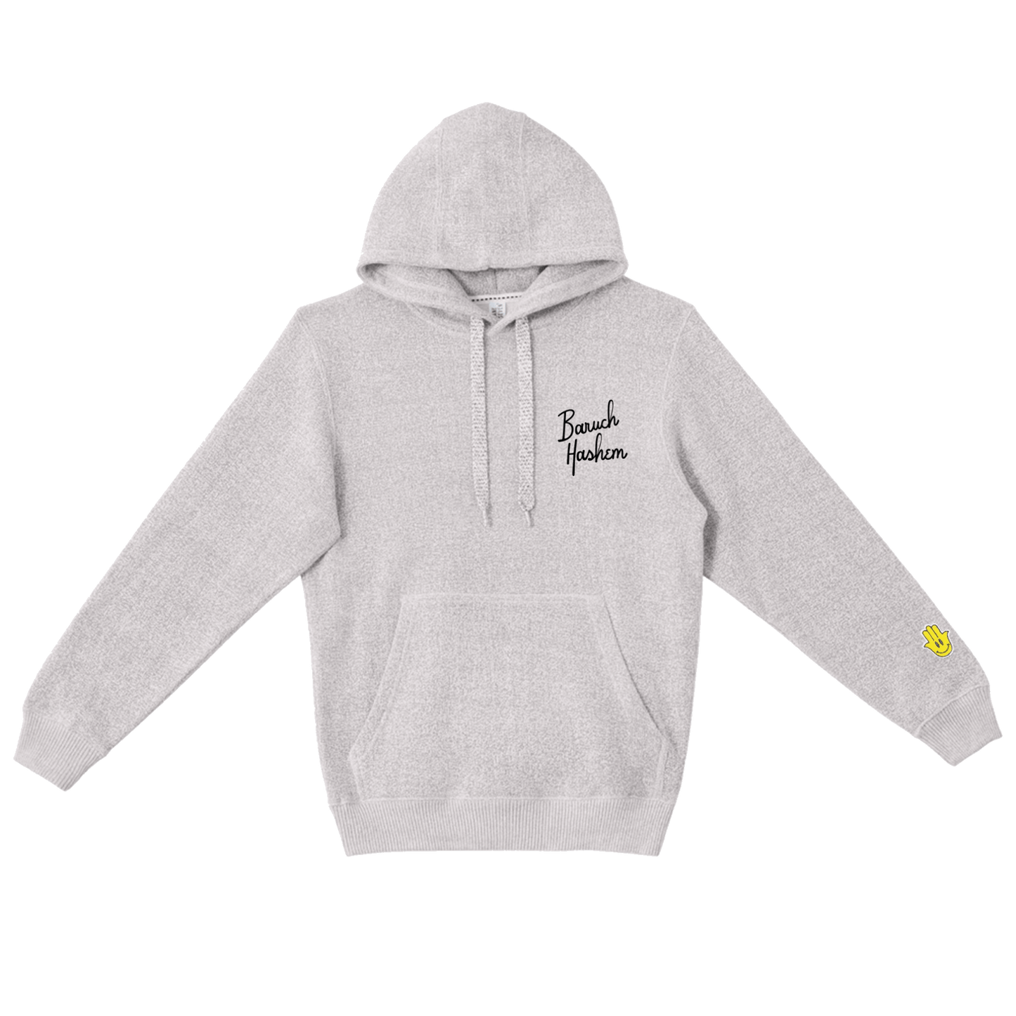 BARUCH HASHEM KNIT HOODIE - Hamsa Club