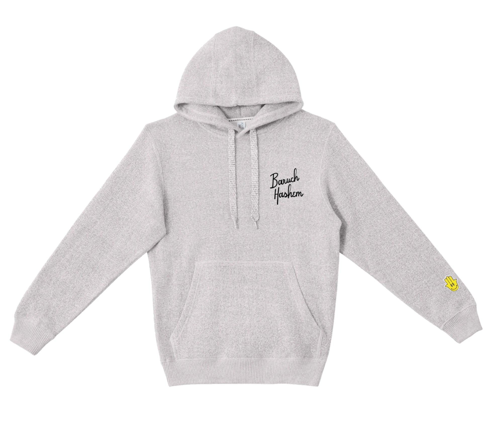 BARUCH HASHEM KNIT HOODIE - Hamsa Club