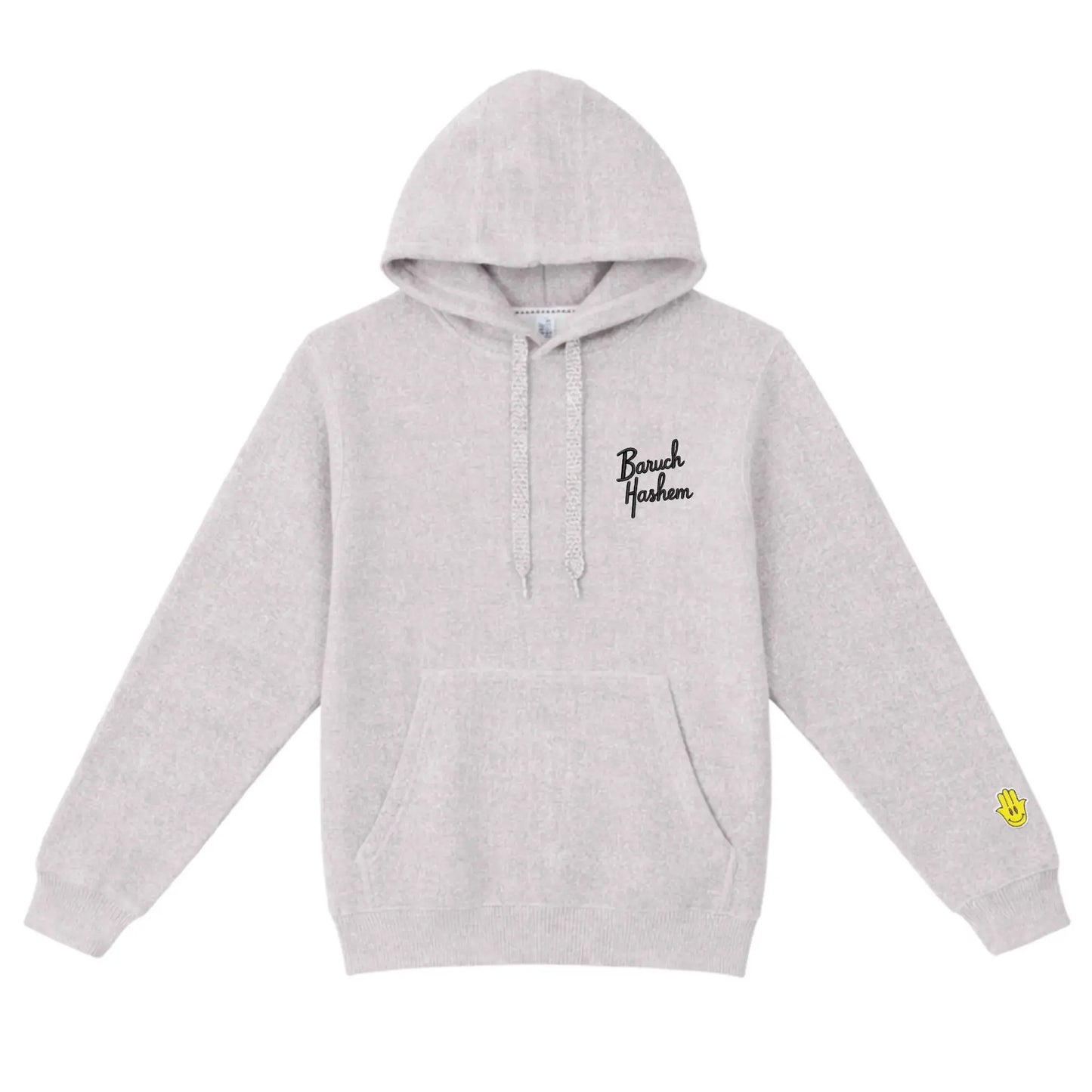 BARUCH HASHEM KNIT HOODIE - Hamsa Club