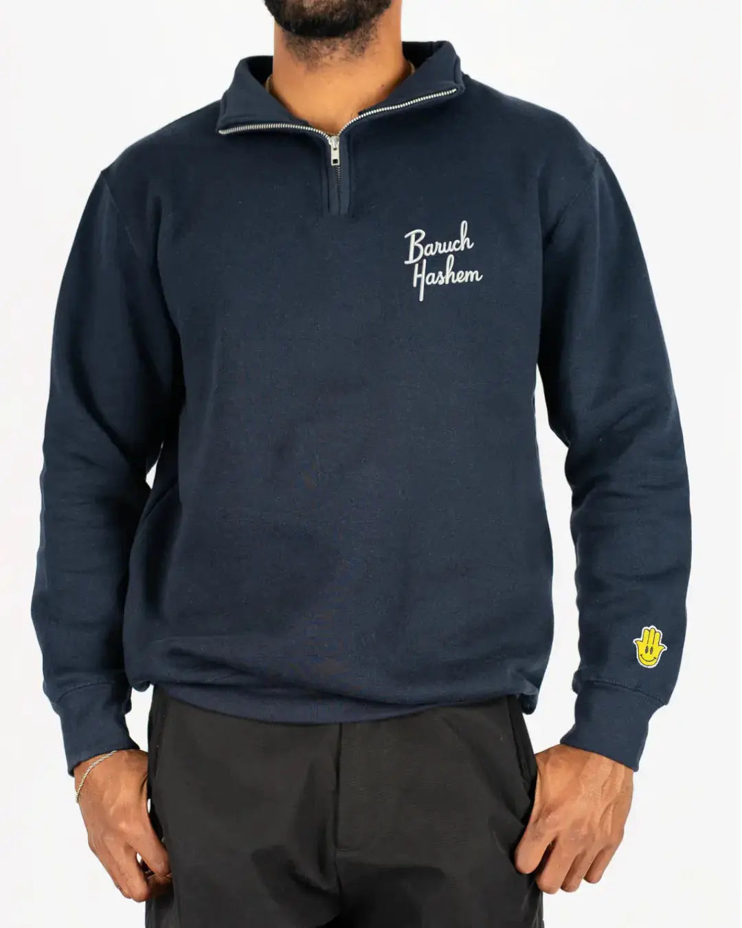 BARUCH HASHEM QUARTER ZIP - Hamsa Club
