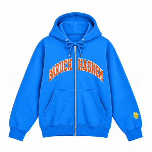 BARUCH HASHEM ZIP UP (KN*CKS) - Hamsa Club