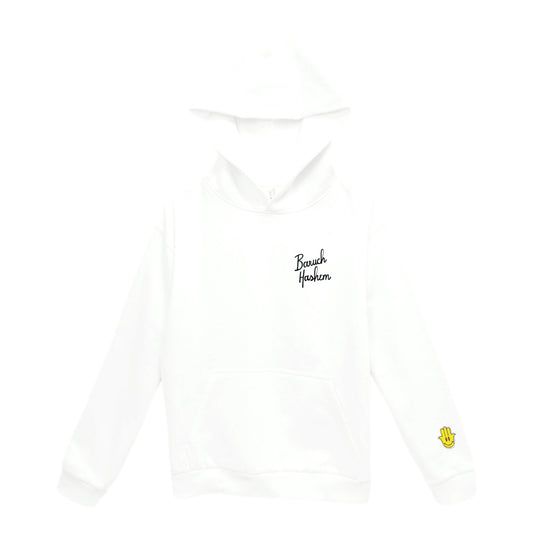 BH HOODIE (WHITE) - Hamsa Club