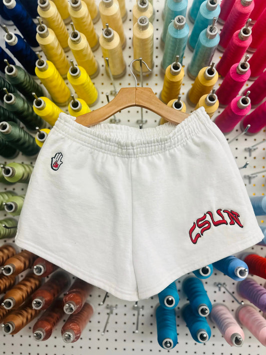 CSUN LOUNGE SHORTS (WHITE) - Hamsa Club
