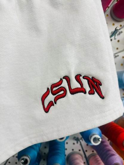 CSUN LOUNGE SHORTS (WHITE) - Hamsa Club