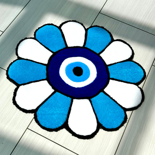 EVIL EYE FLOWER RUG - Hamsa Club