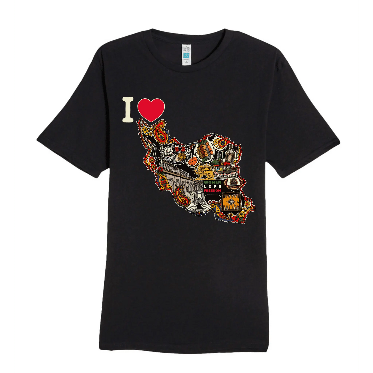 I LOVE IRAN TEE - Hamsa Club