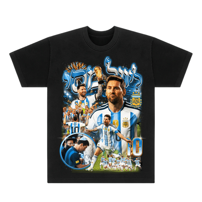 MESSI HEBREW TEE - Hamsa Club