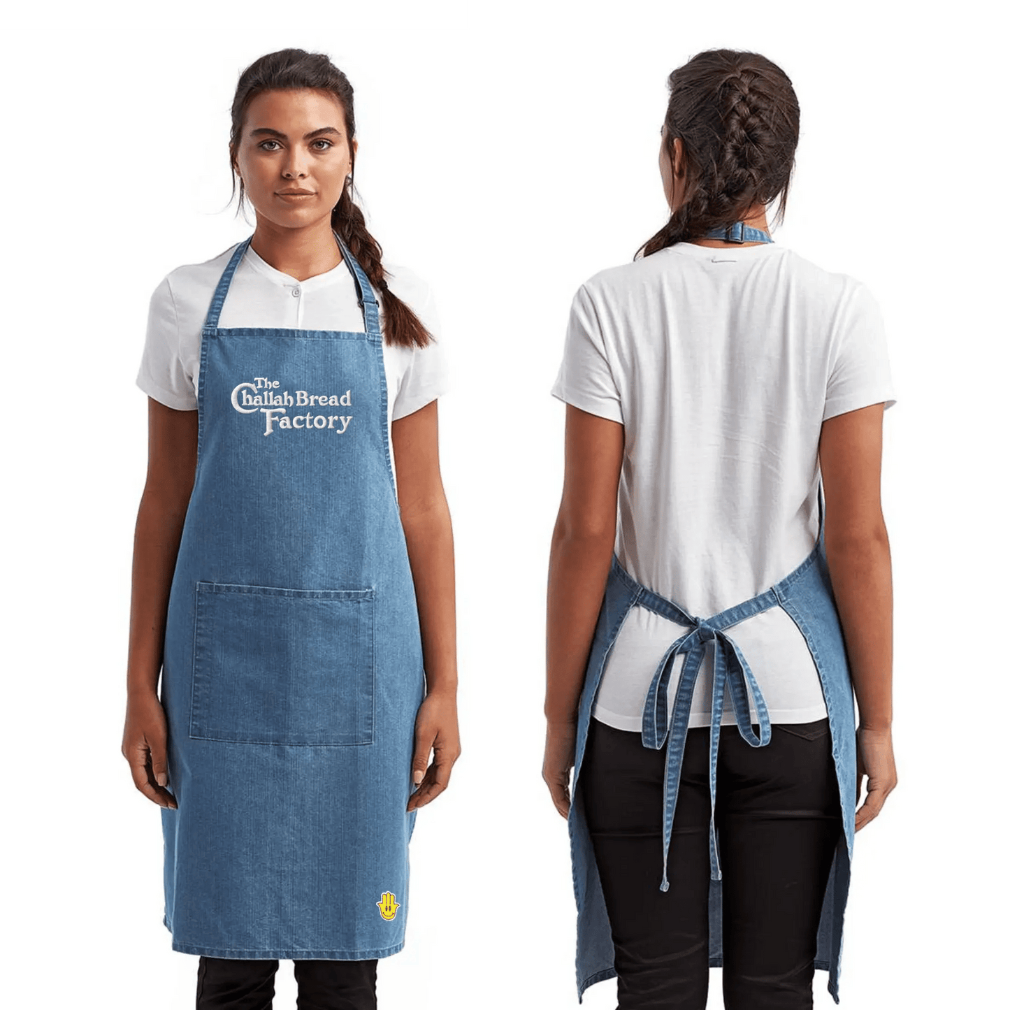 THE CHALLAH BREAD FACTORY APRON (DENIM) - Hamsa Club