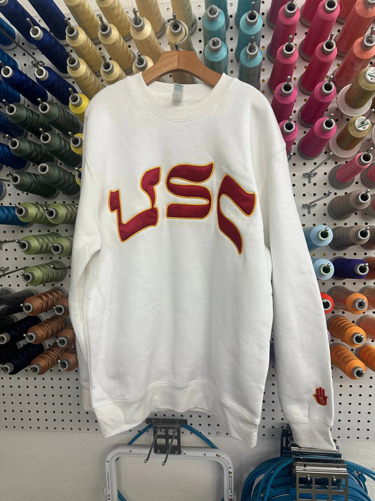 USC CREWNECK (WHITE) - Hamsa Club